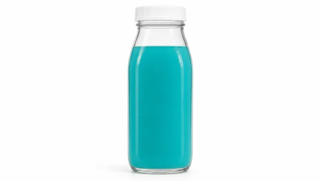 The same bottle filled with the Cool Kid juice, no label yet