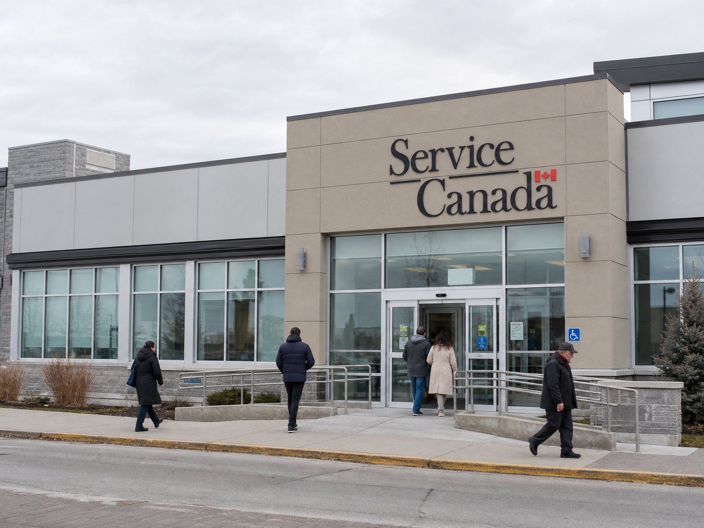 Accessible Service Canada centre exterior representing the Canada.ca flagship service architecture